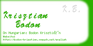 krisztian bodon business card